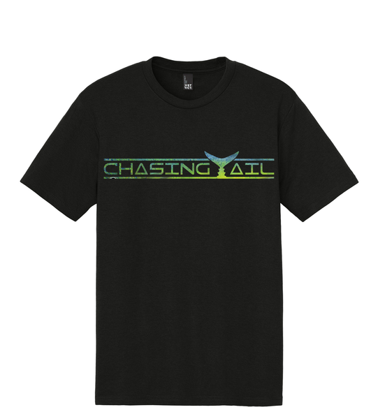 Tri-Blend Short Sleeve Fish Print Black/ Mahi Mahi Tail