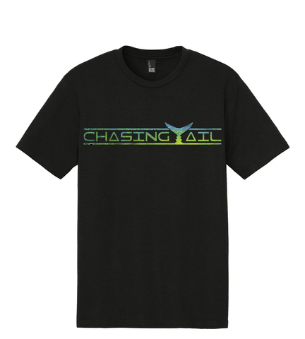 Tri-Blend Short Sleeve Fish Print Black/ Mahi Mahi Tail