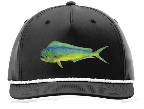 Performance Snap Back Hat - Black w/ Mahi