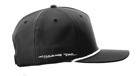 Performance Snap Back Hat - Black w/ Yellowfin Tuna