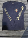 Booked Off - Cotton Long Sleeve Navy w/ American Flag Tail