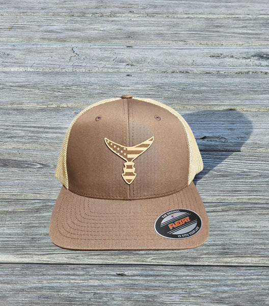 American Leather Patch - Brown/Tan Flex-Fit Hat