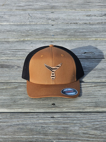 American Leather Patch - Caramel/Black Flex-Fit Hat