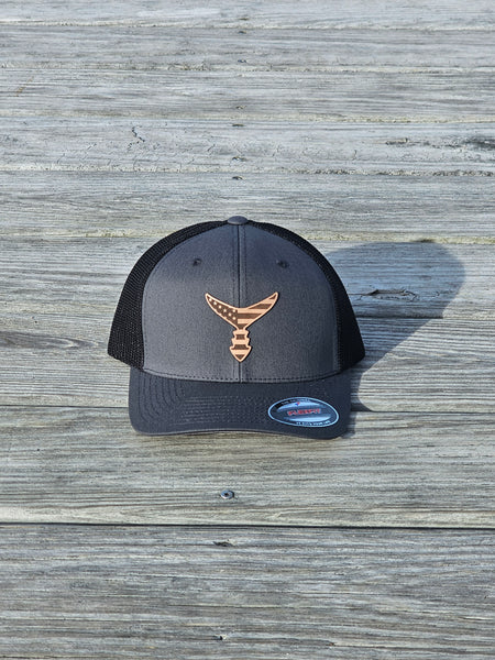 American Leather Patch - Charcoal/Black Flex-Fit Hat