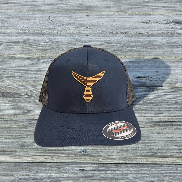 American Leather Patch - Navy Blue/Charcoal Flex-Fit Hat