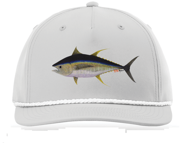 Performance Snap Back Hat - Gray w/ Yellowfin Tuna