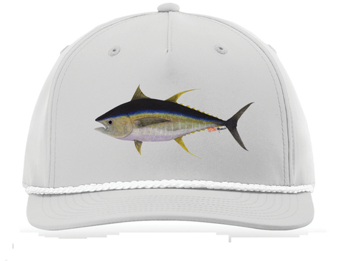 Performance Snap Back Hat - Gray w/ Yellowfin Tuna