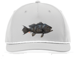Performance Snap Back Hat - Gray w/ Black Sea Bass