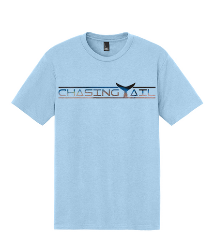 Tri-Blend Short Sleeve Fish Print Ice Blue w/ Bluefin Tuna Tail