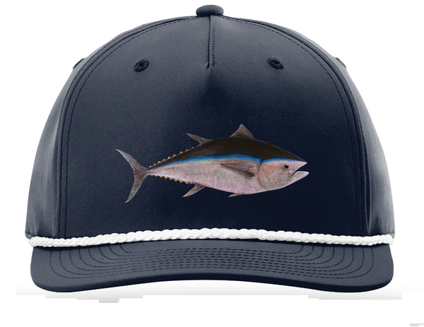 Performance Snap Back Hat - Navy Blue w/ Bluefin Tuna