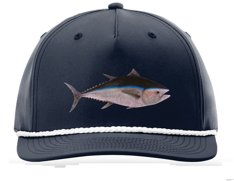 Performance Snap Back Hat - Navy Blue w/ Bluefin Tuna
