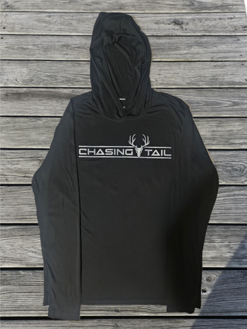 Performance Light Weight Hoodie Black w/ Silver Deer - Unisex