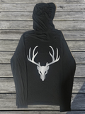 Performance Light Weight Hoodie Black w/ Silver Deer - Unisex