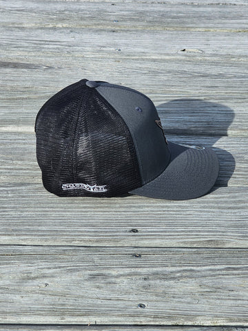 American Leather Patch - Charcoal/Black  Snap Back Hat