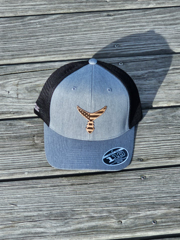 American Leather Patch - Heather Gray/Black Snap Back Hat