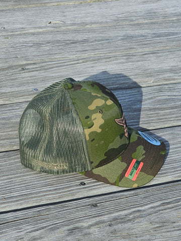 American Leather Patch - Tropic Multi Cam/Green Snap Back Hat