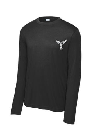 Performance Long Sleeve Black w/ Snow Camo Tail