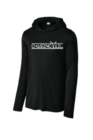 Performance Light Weight Hoodie Black w/ Snow Camo Tail