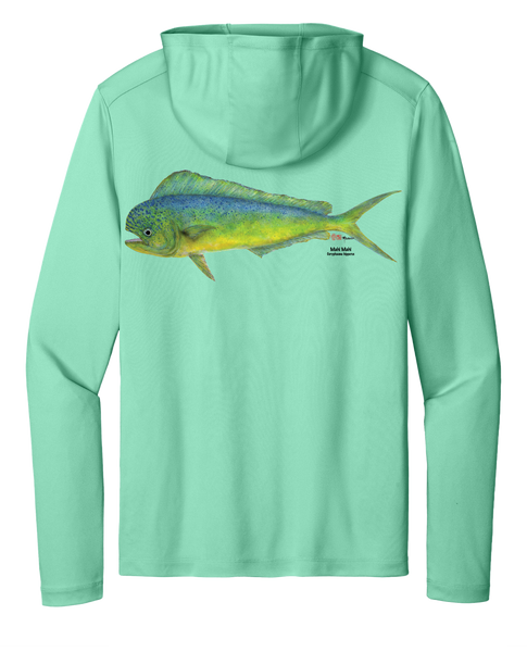 Performance Light Weight Hoodie Sea Foam Green / Mahi Mahi