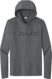 Performance Light Weight Hoodie Fish Print Gray w/ Black Sea Bass Tail