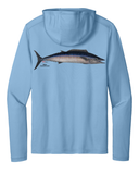 Performance Light Weight Hoodie Light Blue w/ Wahoo