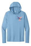 Performance Light Weight Hoodie Light Blue w/ Wahoo