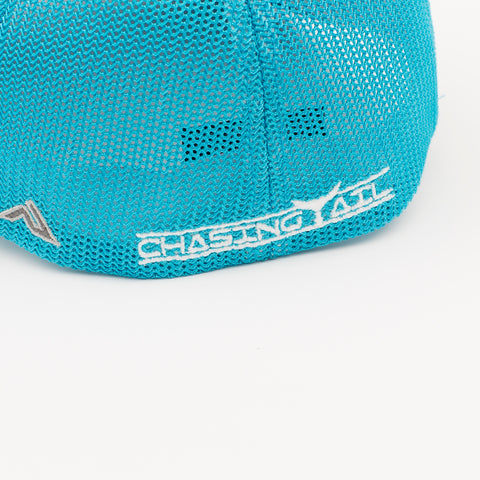 Liquid Embroidered Flex Fit Hat Graphite w/ Neon Blue