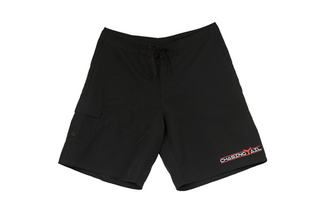 Board Shorts - Black w/ Red Tail
