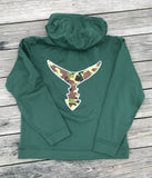 Performance Hoodie Forrest Green w/ Camo Tail