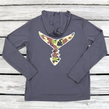 Performance Light Weight Hoodie Graphite w/ Camo Tail - Unisex