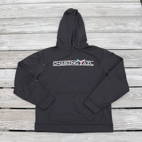 Performance Hoodie Black w/ American Flag Tail