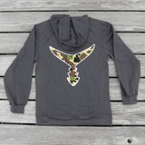 Performance Hoodie Graphite w/ Camo Tail