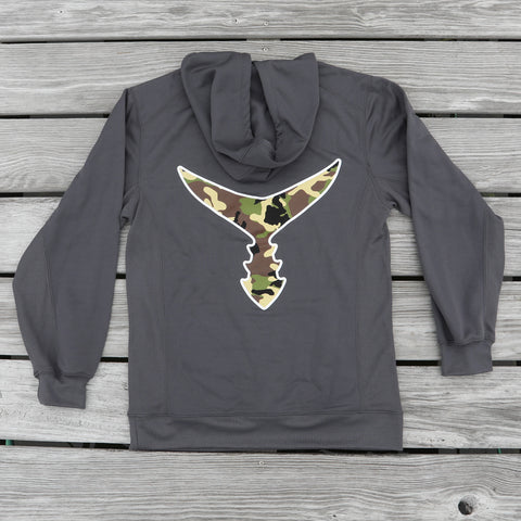 Performance Hoodie Graphite w/ Camo Tail