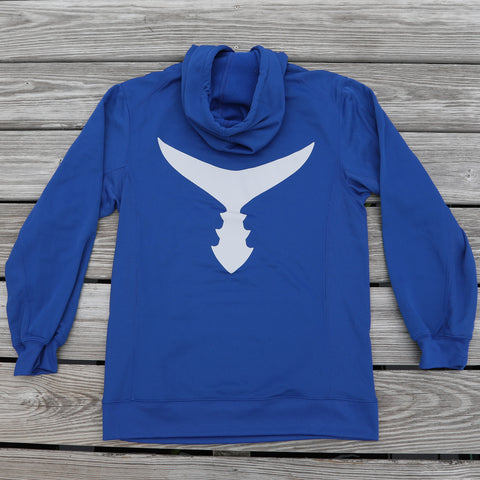 Performance Hoodie Royal Blue w/ Gray Tail