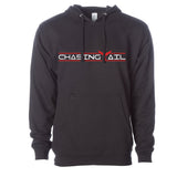 Bi-Blend Hoodie Black w/ Red Tail