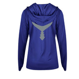 Performance Light Weight Hoodie Royal Blue w/ Gray Tail -Womens