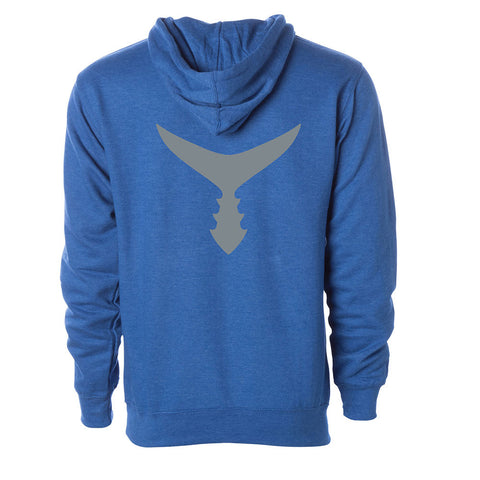 Bi-Blend Hoodie Royal Blue w/ Gray Tail