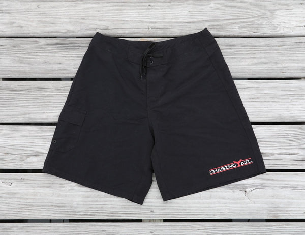 Board Shorts - Black w/ Red Tail