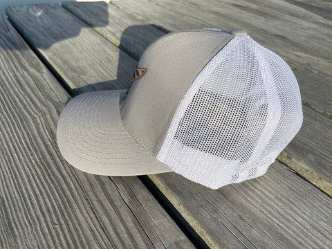 American Leather Patch - Silver/White Snap Back Hat