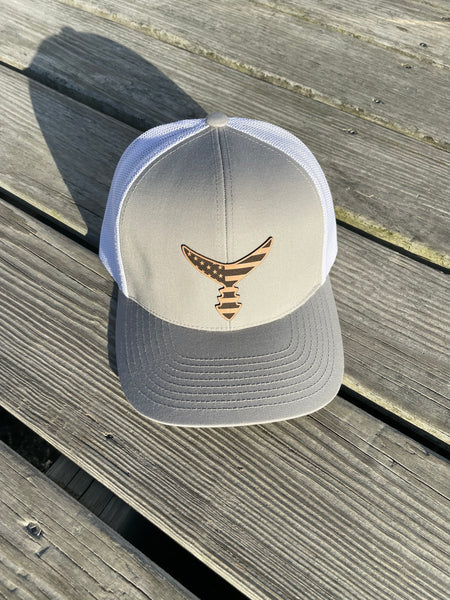 American Leather Patch - Silver/White Snap Back Hat