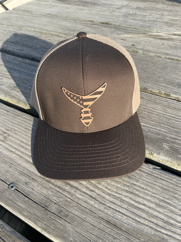 American Leather Patch - Brown/Tan Snap Back Hat