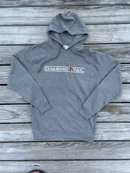 Bi-blend Hoodie - Gray w/ Camo Deer