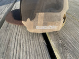 Tan Leather Patch - Brown/Tan Snap Back Hat