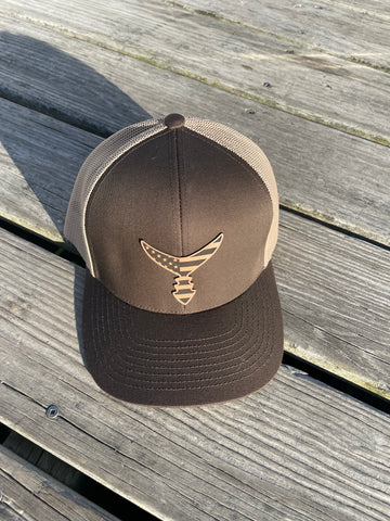 American Leather Patch - Brown/Tan Snap Back Hat