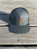 American Leather Patch - Graphite/Black Snap Back Hat