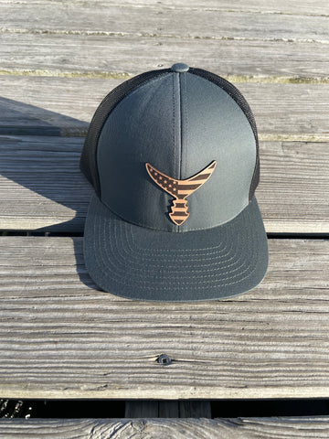 American Leather Patch - Graphite/Black Snap Back Hat