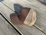 Tan Leather Patch - Brown/Tan Snap Back Hat