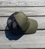 American Leather Patch - Hunter Green/Black Snap Back Hat