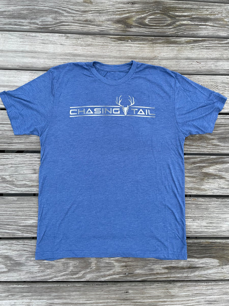 Tri-Blend Short Sleeve Royal Blue w/ Silver Deer