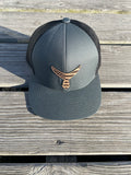 American Leather Patch - Graphite/Black Snap Back Hat